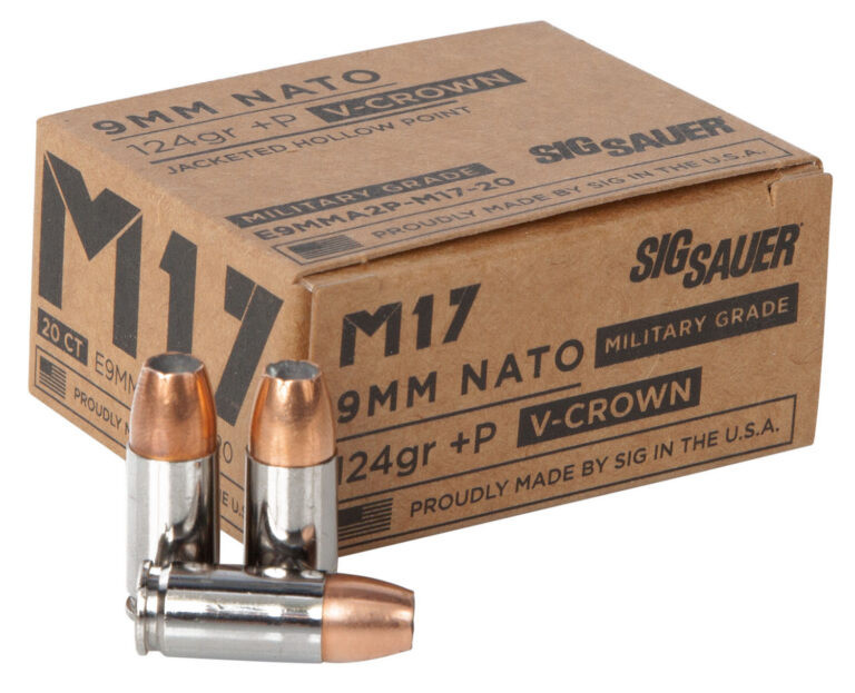 Sig Sauer E9MMA2PM1720 Elite V-Crown 9mm Luger +P 124 gr Jacketed Hollow Point