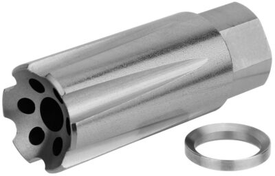 TacFire MZ10209MMSS Linear  9mm Luger Compensator 1/2″-36 tpi Stainless Steel