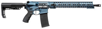 Patriot Ordnance Factory 01580 Wonder  5.56x45mm NATO 16.50″ 30+1 Blue Titanium Cerakote 6 Position MFT Minimalist Stock