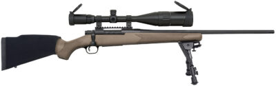 Mossberg 28019 Patriot Night Train 6.5 Creedmoor 5+1 24″ Matte Blued Flat Dark Earth Right Hand 6-24x50mm Scope