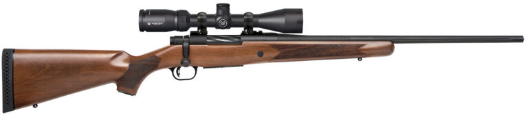 Mossberg 28058 Patriot 7mm-08 Rem Caliber with 5+1 Capacity, 22" Fluted Barrel, Matte Blued Metal Finish & Walnut Stock Right Hand (Full Size) Includes Vortex Crossfire II 3-9x40mm Scope