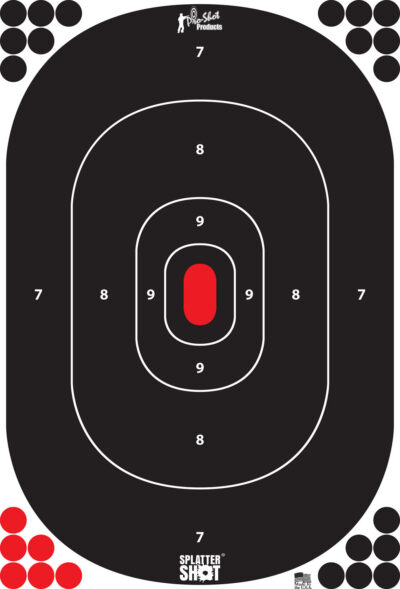 Pro-Shot SILHIN5PK SplatterShot  Self-Adhesive Paper Black/Red 12″x17″ Silhouette 5 Pack