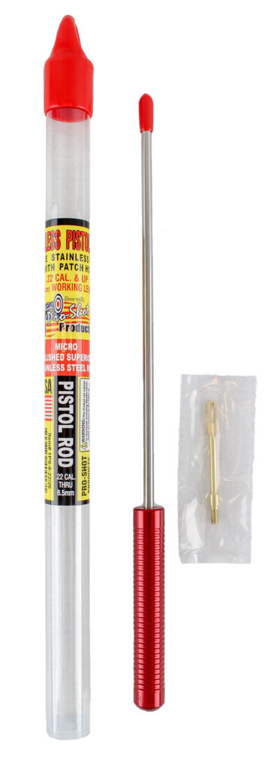 Pro-Shot 1PS82226 Micro-Polished Cleaning Rod .22 Cal & Up Pistol 8″ Stainless Steel w/Swivel Handle
