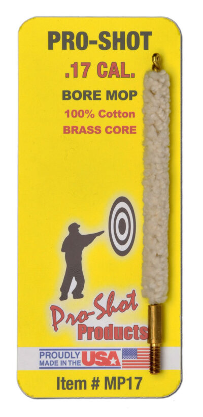 Pro-Shot MP17 Bore Mop  .17 Cal Rifle #5-40″ Thread Brass Core