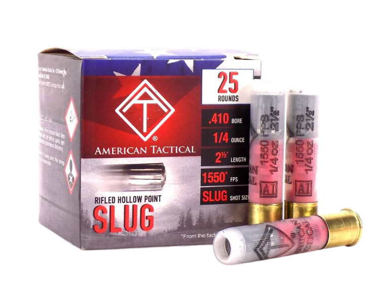 ATI ATIAC410R Shotshell  410Gauge 2.50" 1/4oz Slug Shot 25 Per Box/10 Case