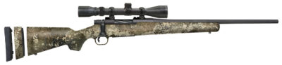 Mossberg 28050 Patriot Super Bantam 6.5 Creedmoor Caliber with 5+1 Capacity, 20″ Fluted Barrel, Blued Metal Finish & TrueTimber Strata Synthetic Stock Stock Right Hand (Youth) Includes 3-9x40mm Scope