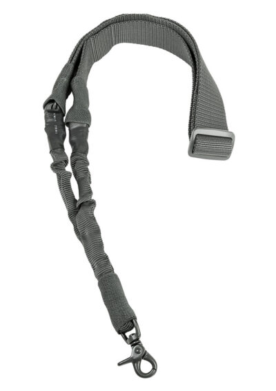 NcStar AARS1PU Single Point Sling  Urban Gray Nylon 44″-60″ OAL Adjustable Bungee Rifle