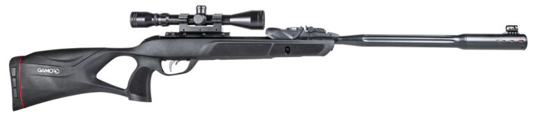 Gamo 6110063354 Swarm Fusion 10X Gen 3 Gas Piston 177 10rd Shot Black Black Fluted Steel Barrel Black Receiver Black All Weather Lightweight Thumbhole Stock Scope 3-9x40mm