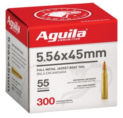 Aguila 1E556126 Rifle  5.56 NATO 55 gr Full Metal Jacket Boat Tail (FMJBT) 300 B