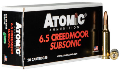 Atomic 00476 Rifle Subsonic 6.5 Creedmoor 130 gr Sierra HPBT 20 Bx/ 10 Cs