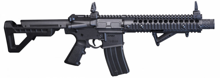 Crosman DSBR DPMS SBR Air Rifle CO2 177 25rd Shot Black Black Receiver Black 6 Position Stock