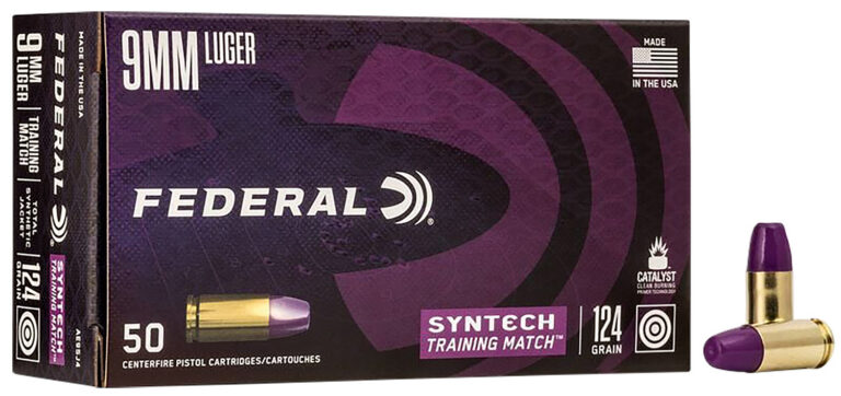 Federal AE9SJ4 American Eagle Training Match 9mm Luger 124 gr Total Syntech Jack