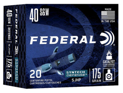 Federal S40SJT1 Syntech Defense 40 S&W 175 gr Segmented Jacketed Hollow Point (S