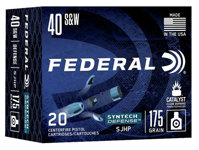 Federal S40SJT1 Syntech Defense 40 S&W 175 gr Segmented Jacketed Hollow Point (S