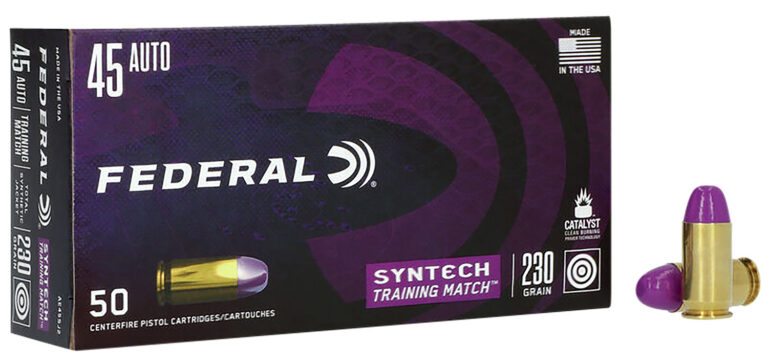 FEDERAL 45 AUTO 230GR SYNTECH TRAINING MATCH TSJ AMMO 50RD