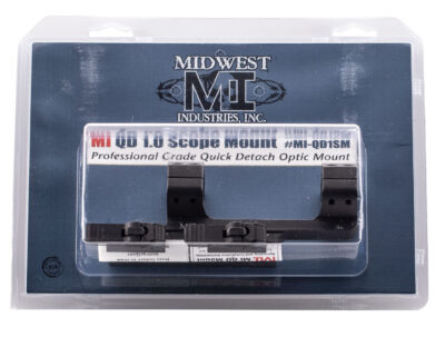 Midwest Industries MIQD1SM 1″ QD Scope Mount/Ring Combo Black Hardcoat Anodized