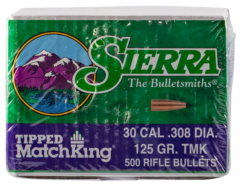 Sierra 7725C Tipped MatchKing 30Cal 125gr Tipped MatchKing 500/Box