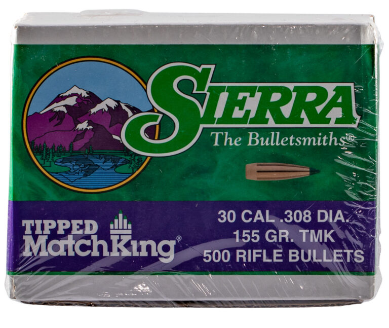 Sierra 7755C Tipped MatchKing 30Cal 155gr Tipped MatchKing 500/Box