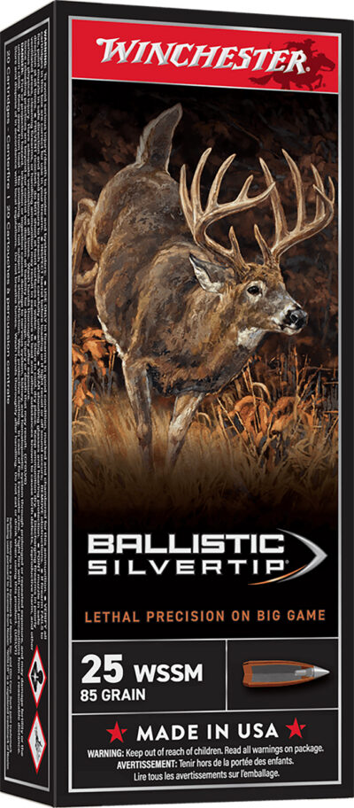 Winchester Ammo SBST25WSS Supreme  25 WSSM 85 gr Ballistic Silvertip 20 Bx/ 10 C