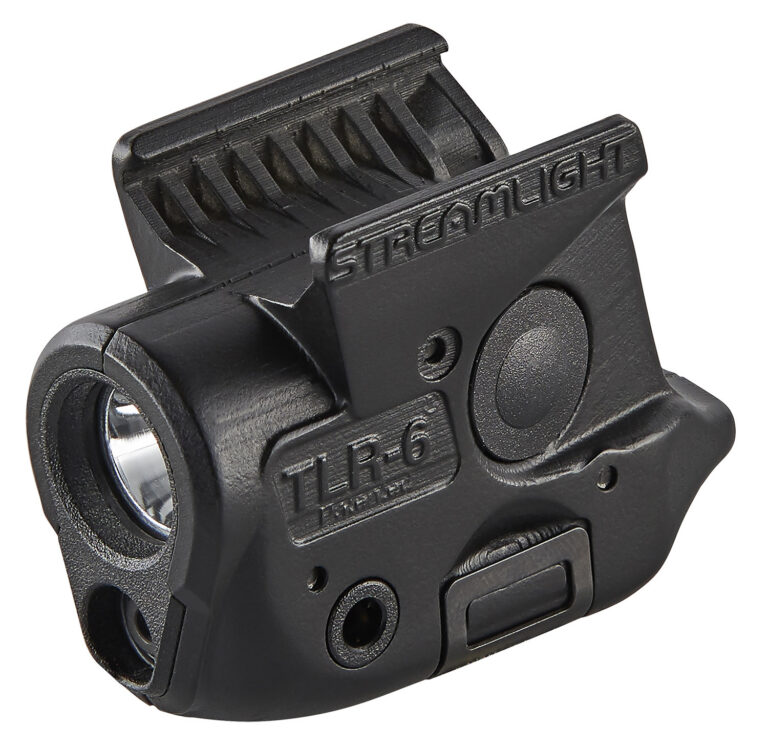 Streamlight 69284 TLR-6 Weapon Light w/Laser Sig P365 100 Lumens Output White LED Light Red Laser 89 Meters Beam Rail Grip Clamp Mount Black Anodized Polymer