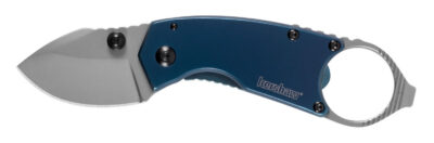 Kershaw 8710 Antic  1.70″ Folding Drop Point Plain Bead Blasted 8Cr13MoV SS Blade Blue PVD Stainless Steel Handle Includes Pocket Clip