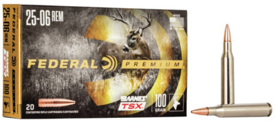 FEDERAL 25-06 REM 100GR BARNES TSX AMMO 20RD