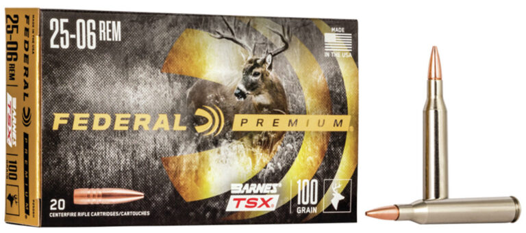 FEDERAL 25-06 REM 100GR BARNES TSX AMMO 20RD