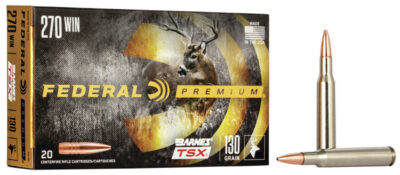 Federal P270L Premium  270Win 130gr Barnes TSX 20 Per Box/10 Case