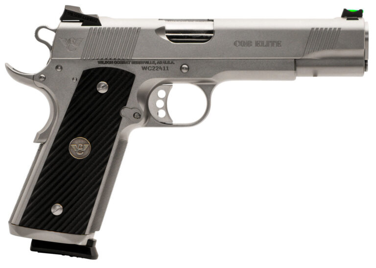 Wilson Combat CQBEFS45SS 1911 CQB Elite 45 ACP 5" 8+1 Stainless Black G10 Diagon