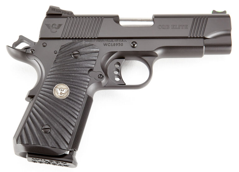 Wilson Combat CQBECP45 1911 CQB Elite Compact 45 ACP 4" 7+1 Black Black G10 Star