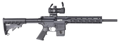 Smith & Wesson 12724 M&P15-22 Sport OR *CT, MA, MD, NJ Compliant 22 LR 16.50″ 10+1 Black Fixed Black Synthetic Stock Black Polymer Grip Right Hand S&W M&P Red/Green Dot
