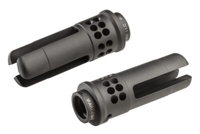 SureFire WARCOMP5561228 Warcomp QD Flash Hider 22 Cal (5.56mm) 1/2″-28 tpi, Open Tine 3-Prong, Ported Black Stainless Steel for AR/M4-Platform (SOCOM Suppressor Compatible)