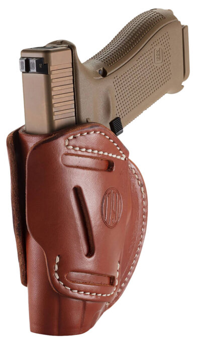 1791 Gunleather 3WH5CBRA 3 Way  Brown Leather OWB fits Glock 17/HK VP9/S&W M&P9/