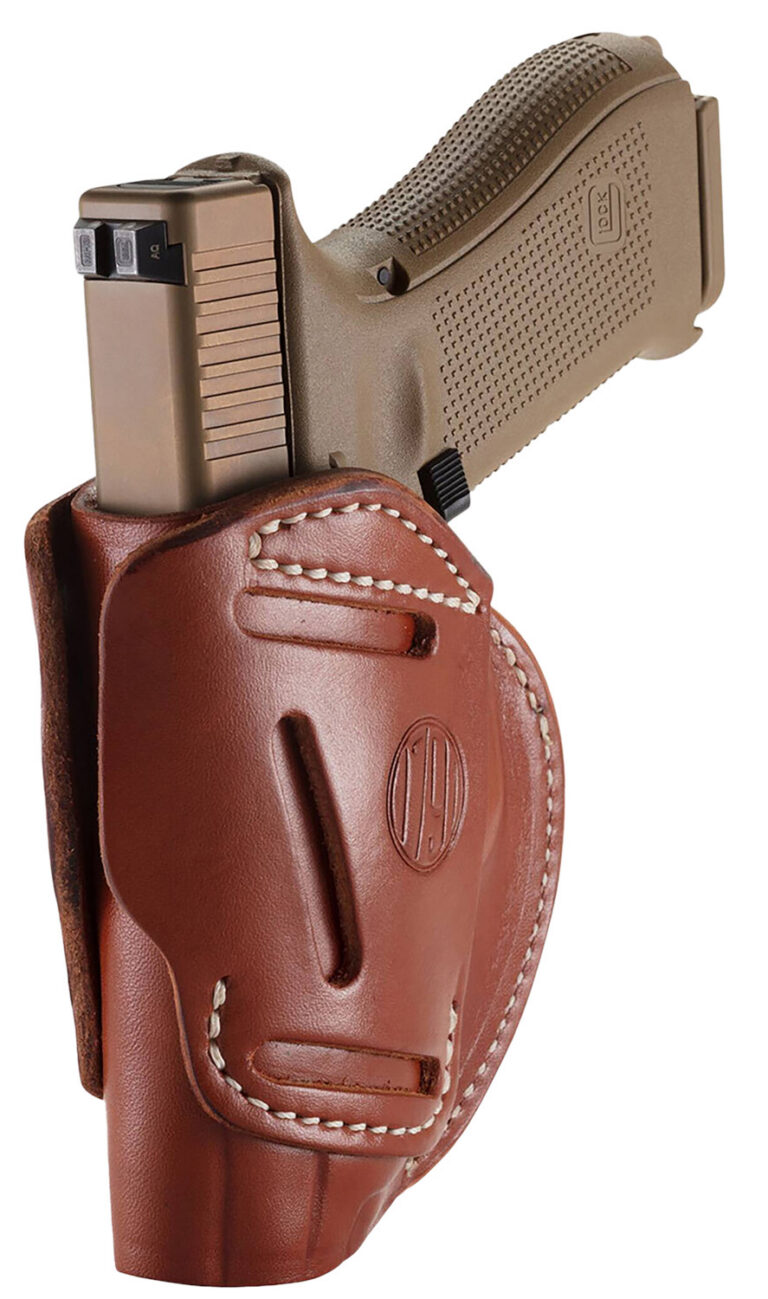 1791 Gunleather 3WH5CBRA 3 Way  Brown Leather OWB fits Glock 17/HK VP9/S&W M&P9/