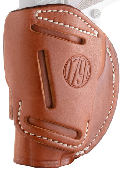 1791 Gunleather 4WH1CBRR 4-Way  IWB/OWB 01 Classic Brown Leather Belt Clip Fits 3-4″ Barrel 1911