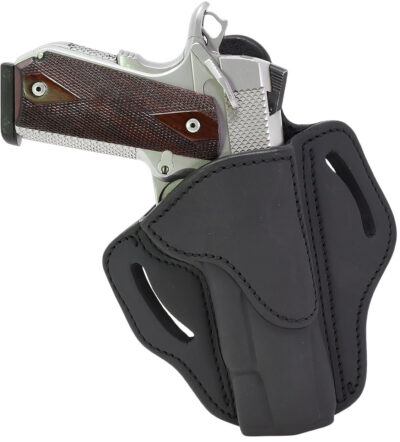 1791 Gunleather BH1SBLR BH1  OWB 01 Stealth Black Leather Belt Slide Fits 4-5″ 1911