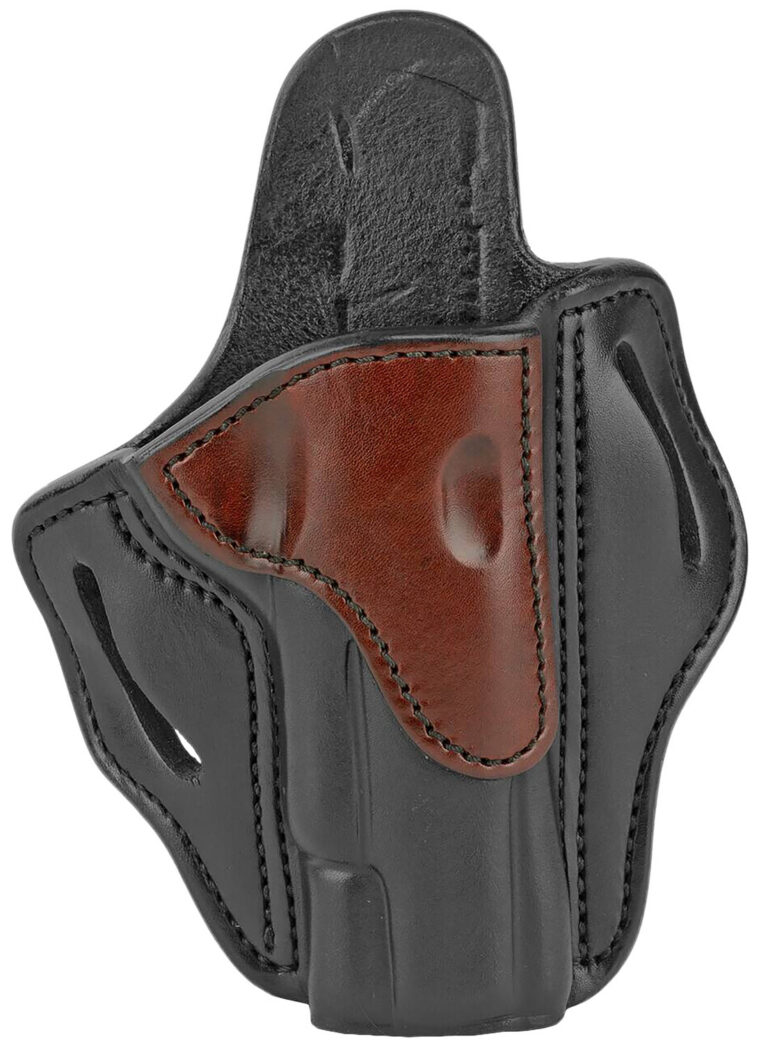 1791 Gunleather BH1BLBR BH1 OWB 01 Brown on Black Leather Belt Slide Fits 4-5" 1911