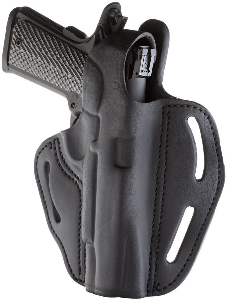 1791 Gunleather BHX1CLSBLR BHX OWB Size 01 Stealth Black Leather Belt Slide Fits 4"-5" 1911 Right Hand