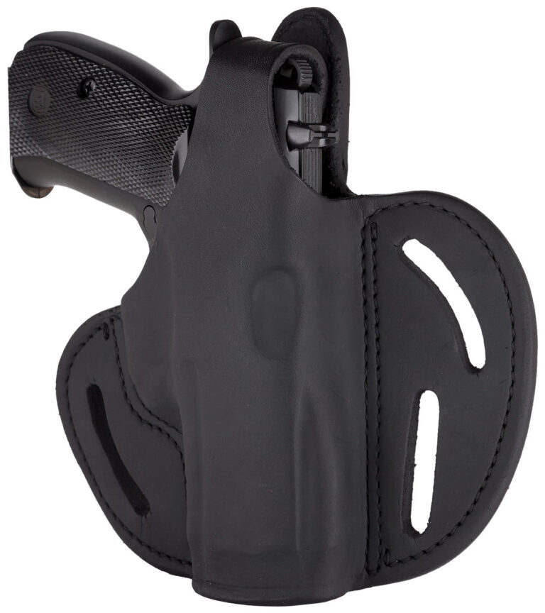 1791 Gunleather BHX3SBLR BHX OWB Size 03 Stealth Black Leather Belt Slide Compatible w/Glock/S&W M&P Shield Right Hand