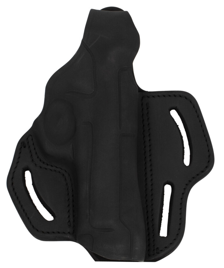 1791 Gunleather BHX4SBLR BHX OWB 04 Stealth Black Leather Belt Slide Fits Beretta 92/CZ 75/P-10