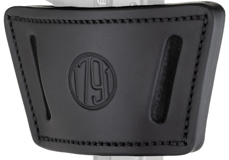 1791 Gunleather UIWXSBLA UIW Max IWB/OWB Black Leather Belt Clip Fits Most Mid-Large Frame Autos with Rail, Laser & Light Ambidextrous