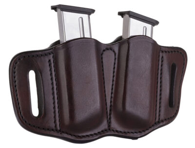 1791 Gunleather MAG21SBRA MAG2.1 Double Mag Holster Signature Brown Leather Belt Slide Belts 1.50″ Wide Compatible w/ Single Stack Ambidextrous