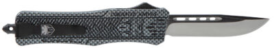 CobraTec Knives MCFCTK1MDNS CTK-1  Medium 3″ OTF Drop Point Plain D2 Steel Blade/Carbon Fiber Aluminum Handle Features Glass Breaker Includes Pocket Clip