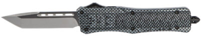 CobraTec Knives MCFCTK1MTNS CTK-1  Medium 3″ OTF Tanto Plain D2 Steel Blade/Carbon Fiber Aluminum Handle Features Glass Breaker Includes Pocket Clip