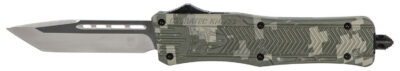 CobraTec Knives MADCCTK1MTNS CTK-1  Medium 3″ OTF Tanto Plain D2 Steel Blade/Army DigiCamo Aluminum Handle Features Glass Breaker Includes Pocket Clip