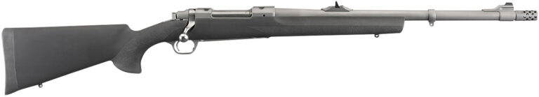 Ruger Hawkeye Alaskan 338 Win Mag 3+1 20" Black Fixed Hogue OverMolded Stock Mat