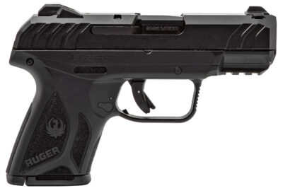 Ruger 3818 Security-9 Compact 9mm Luger  3.42″ Barrel 10+1,Black Polymer Frame With Picatinny Acc. Rail, Black Oxide Steel Slide, Manual Safety