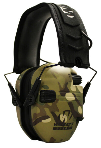 Walker’s GWPRSEMMCC Razor Slim Electronic Muff 23 dB Over the Head MultiCam/Black Polymer