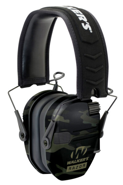 Walker’s GWPRSEMMCCG Razor Slim Electronic Muff 23 dB Over the Head Multi-Cam/Black Polymer