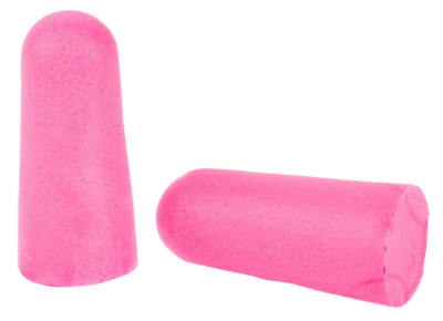 WALKERS 7 PAIRS PINK FOAM PLUG WITH PINK ALUMINUM CARRY CANISTER